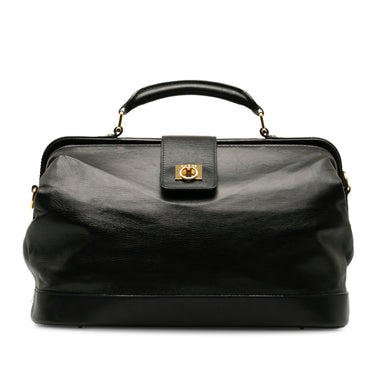 Black Celine Leather Handbag - Designer Revival