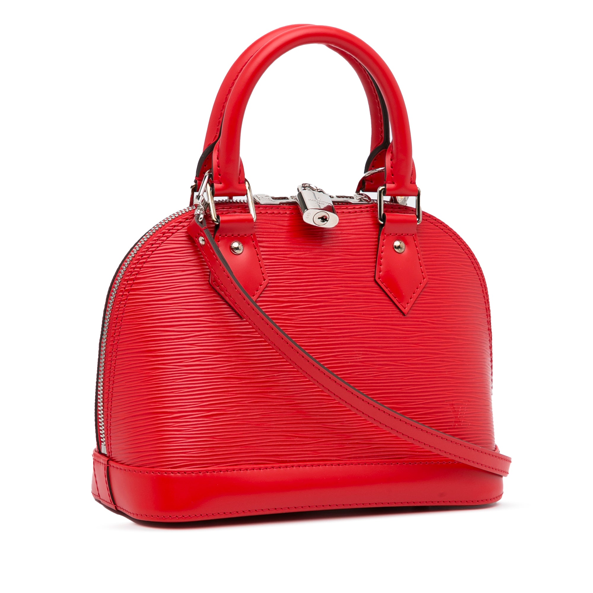 Louis Vuitton Red Epi Alma Handbag