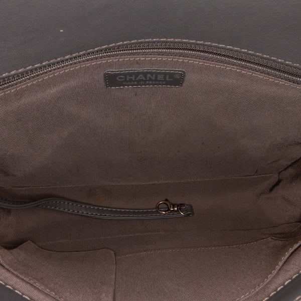 Gray Chanel Large Paris-Salzburg Boy Flap Bag Satchel