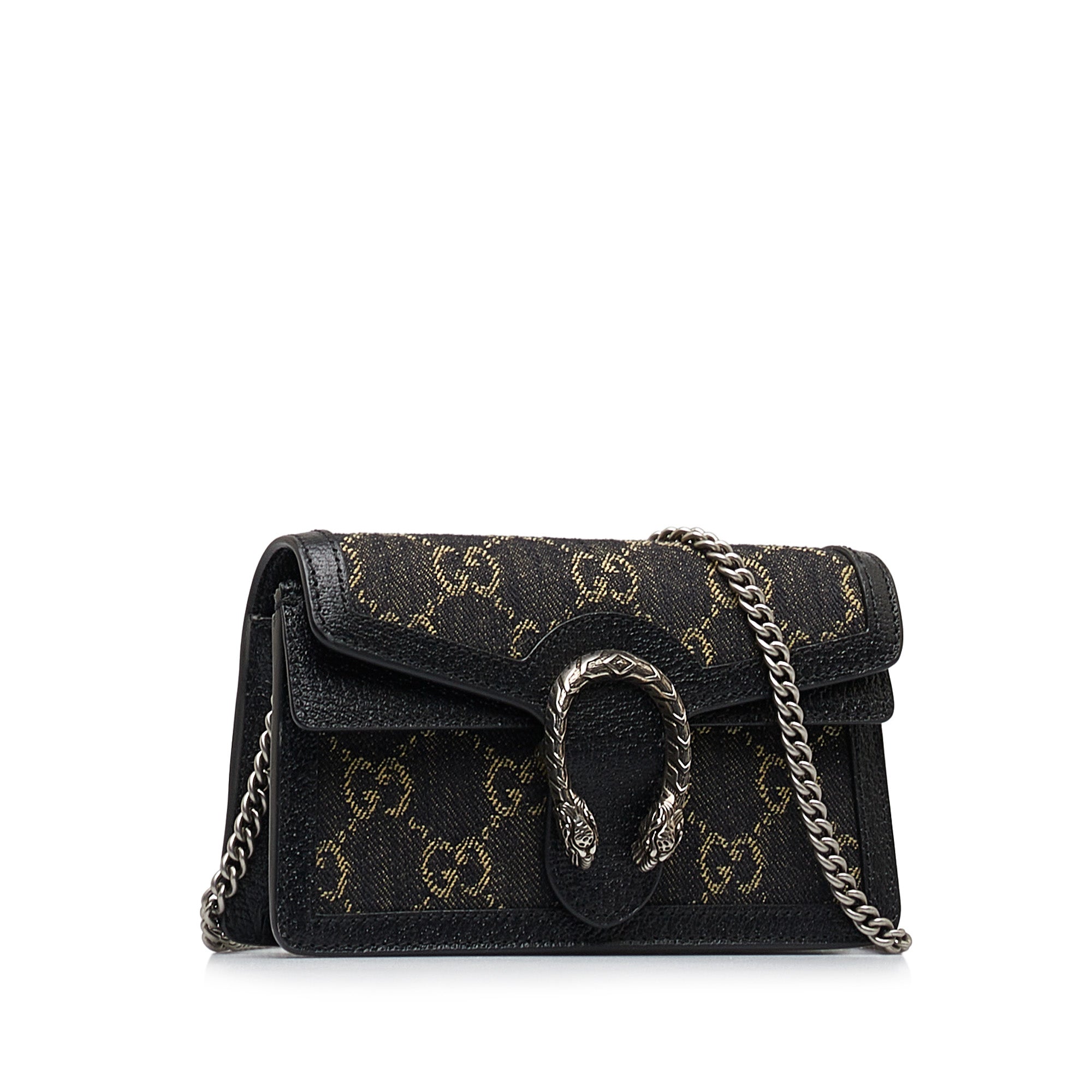 Black Gucci Super Mini GG Denim Dionysus Crossbody Bag – Designer Revival