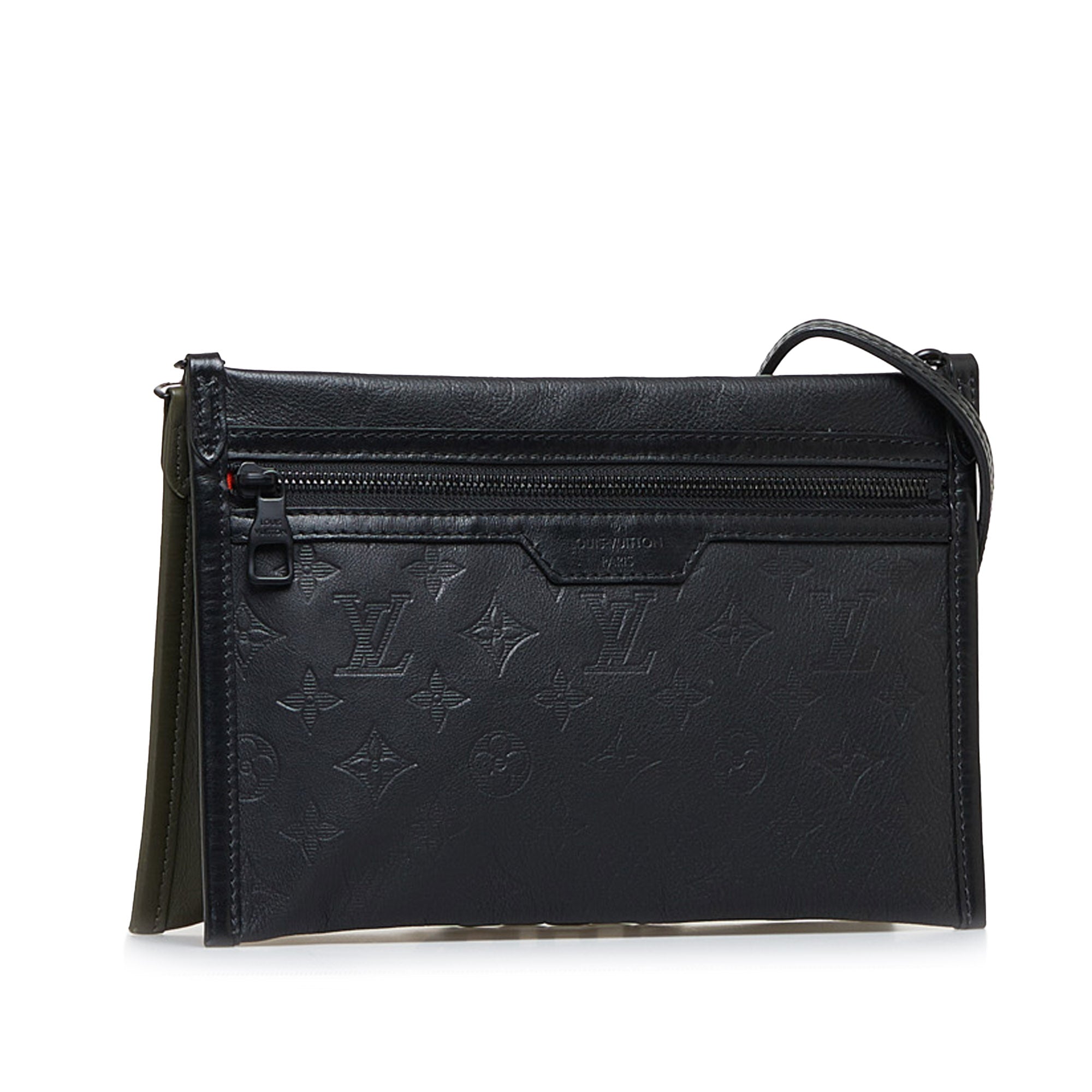 Authentic Louis Vuitton Monogram Double Flat Messenger Bag – Paris