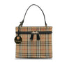Tan Burberry Haymarket Check Vanity Bag - Designer Revival