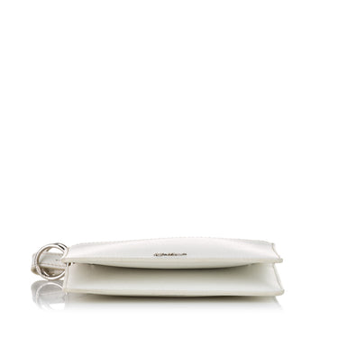White Off White Flat Pouch