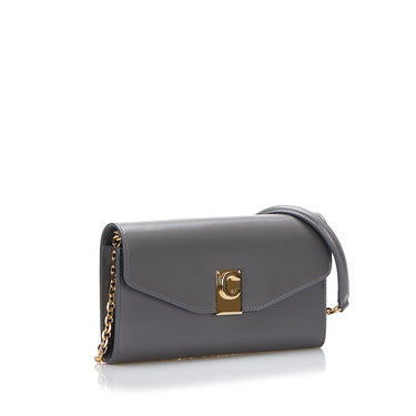 Gray Celine C Bag Wallet On Chain - Designer Revival