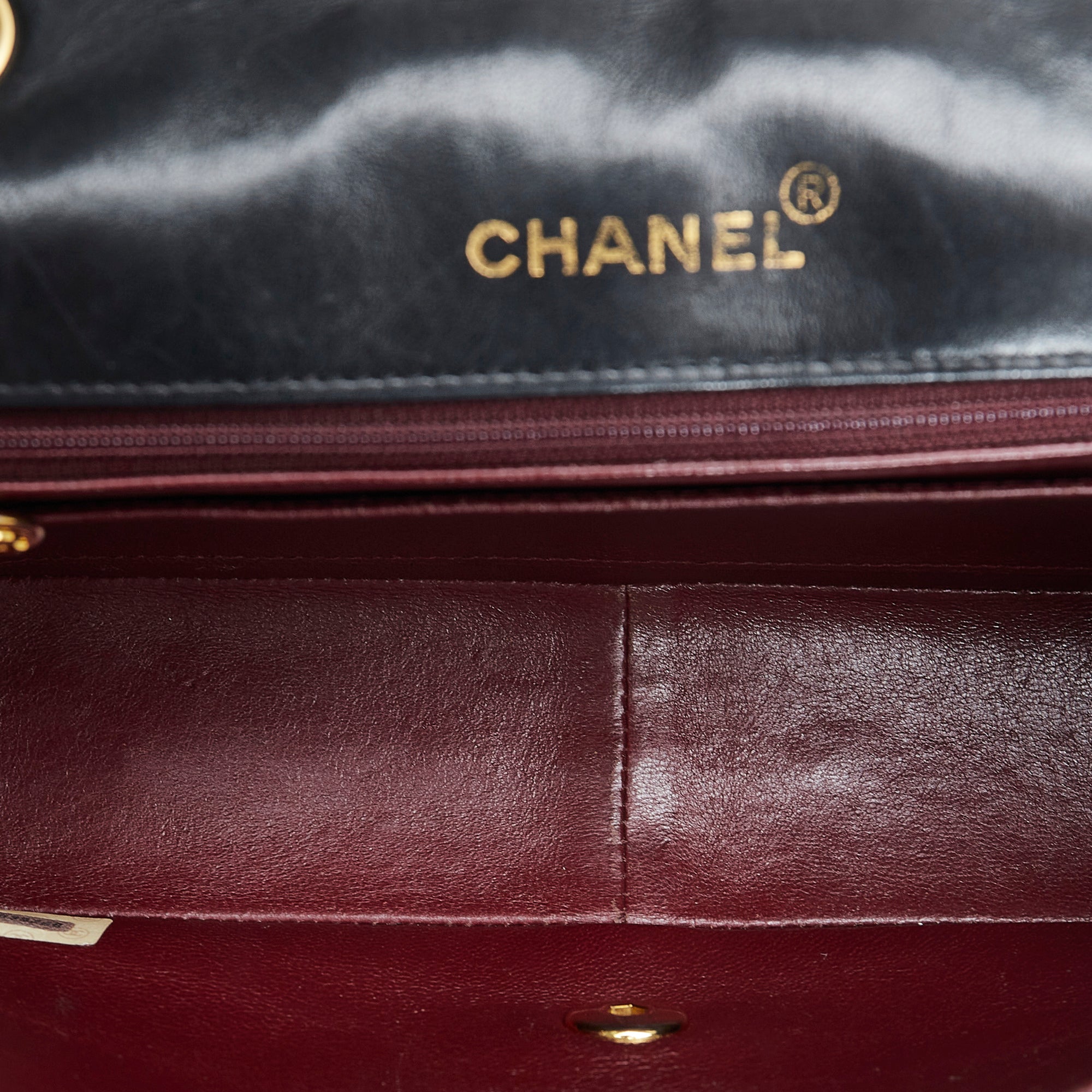 Chanel Red Lambskin Stripe Diana Medium Vintage Classic Flap Bag
