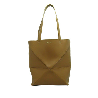 Tan Loewe Medium Puzzle Fold Tote Bag - Designer Revival
