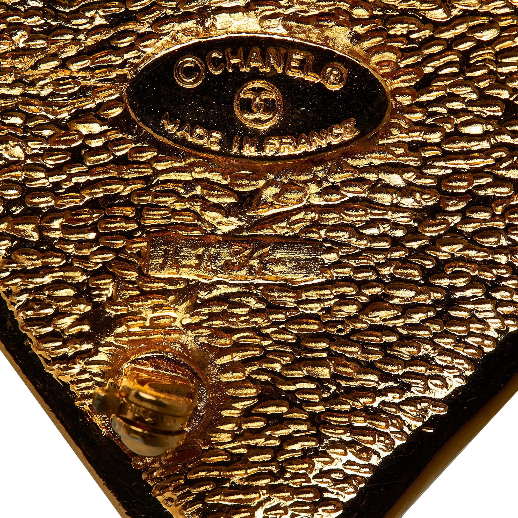 Gold Chanel CC Rhinestone Brooch – Designer Revival