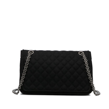 Black Chanel Reissue Wool Shoulder Bag - Designer Revival