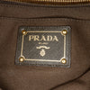 Brown Prada Embellished Canvas Clutch