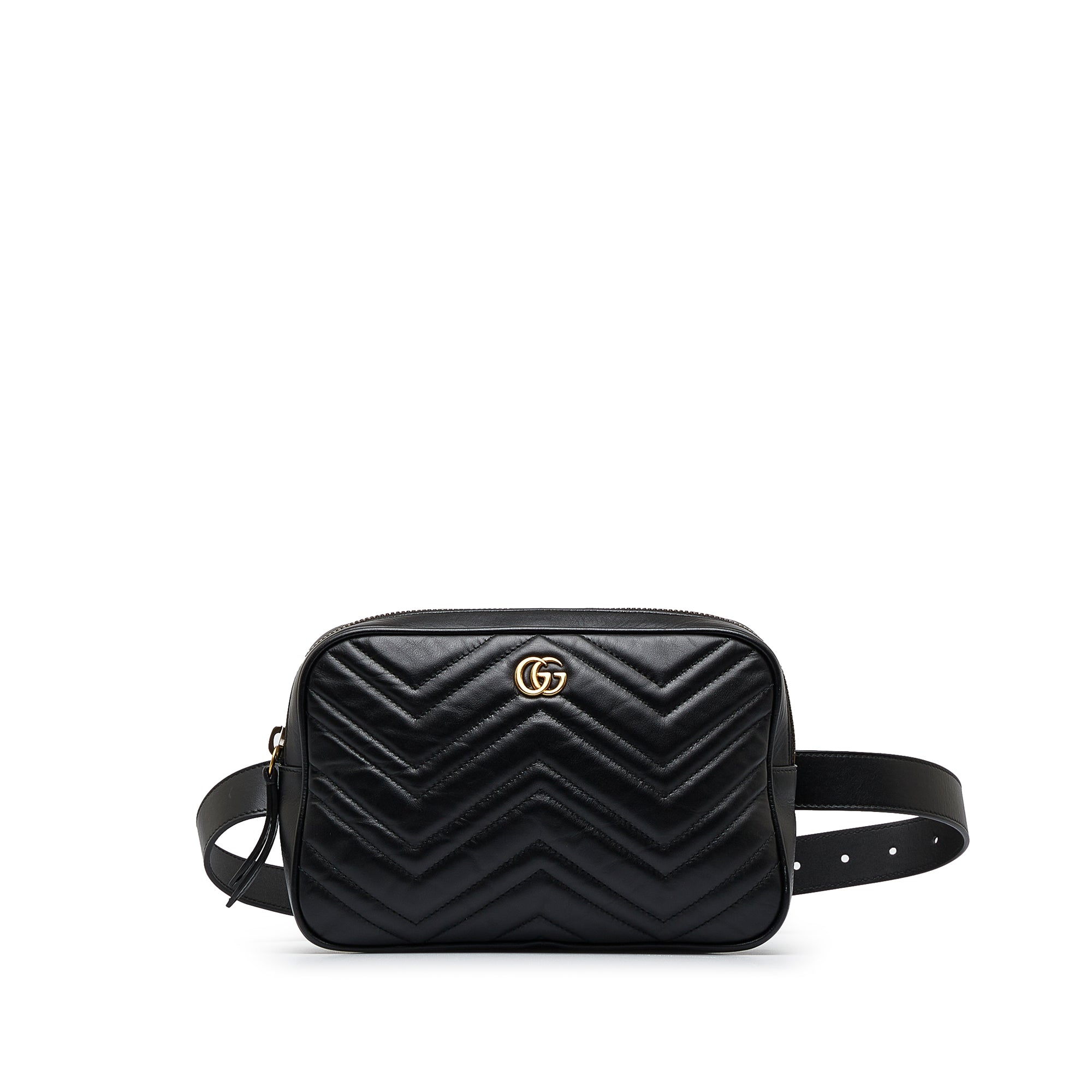 Black Gucci GG Marmont Square Belt Bag | Designer Revival