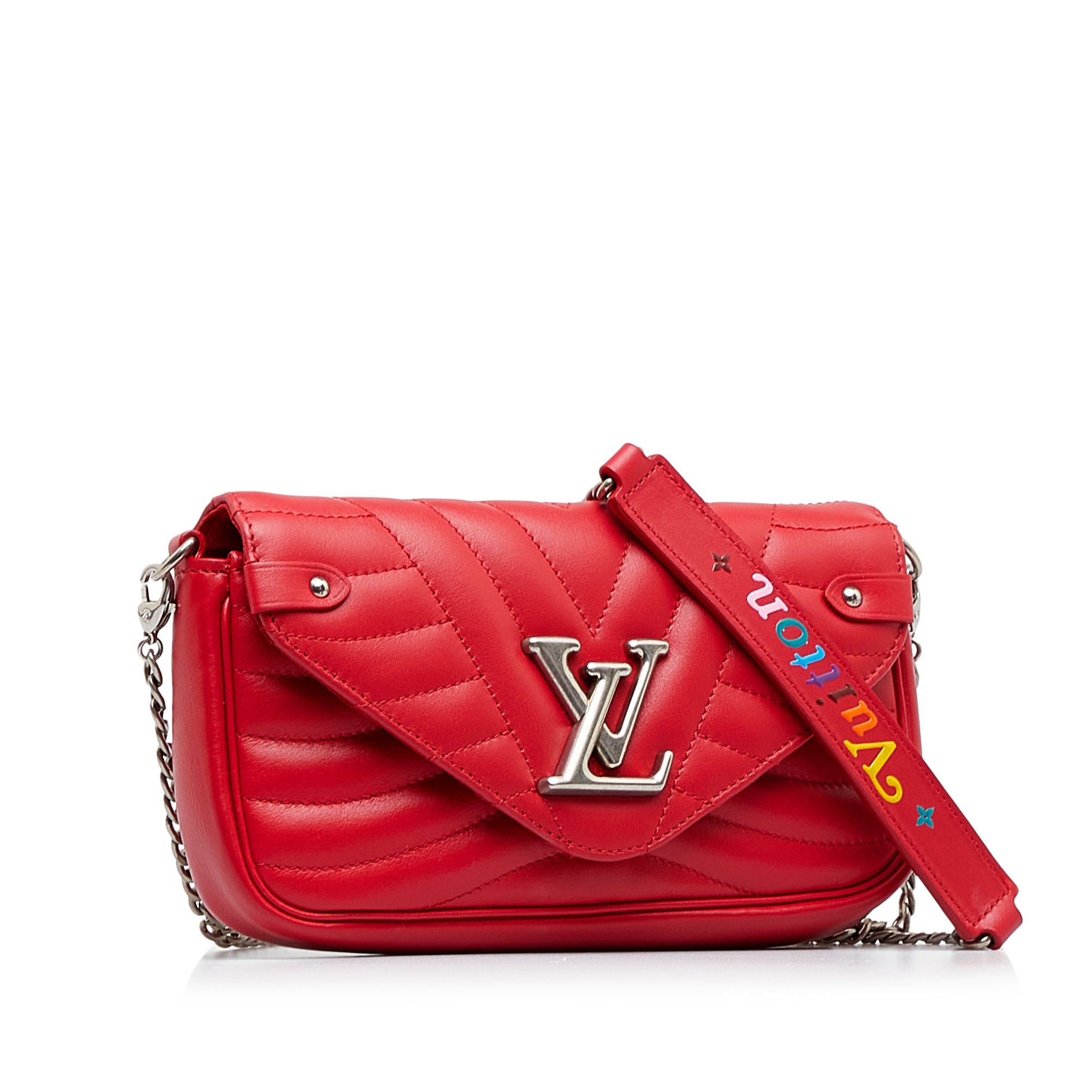Red Louis Vuitton New Wave Chain Pochette Crossbody Bag – Designer