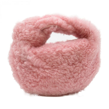 Pink Bottega Veneta Mini Shearling Jodie Handbag - Designer Revival