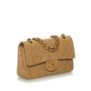 Tan Chanel Medium Classic Lambskin Double Flap Bag