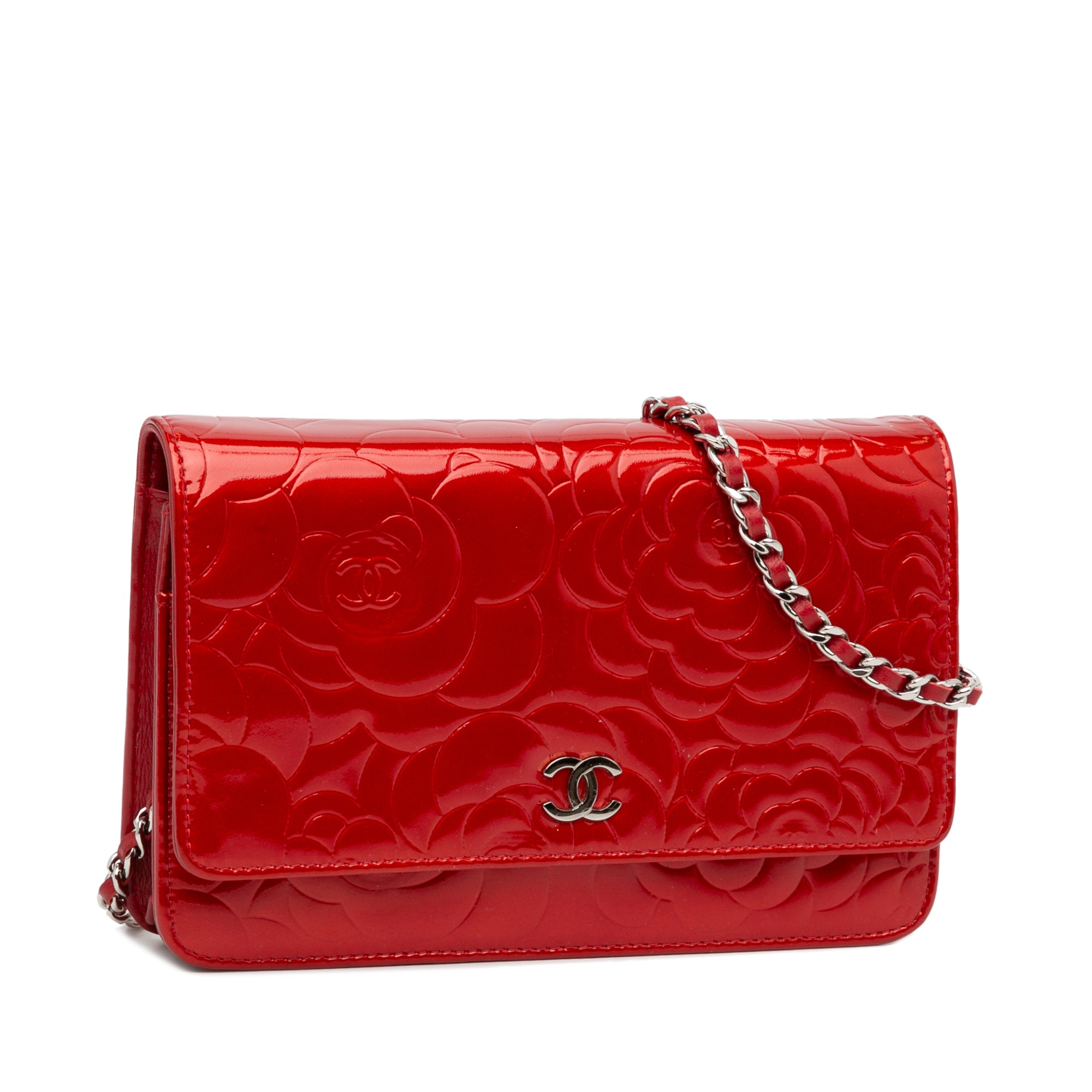 Red Chanel Camellia CC Wallet On Chain Crossbody Bag, Chanel Pre-Owned  2003-2004 tassel detail tote bag
