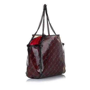 Burgundy Stella McCartney Falabella Transparent Tote Bag - Designer Revival