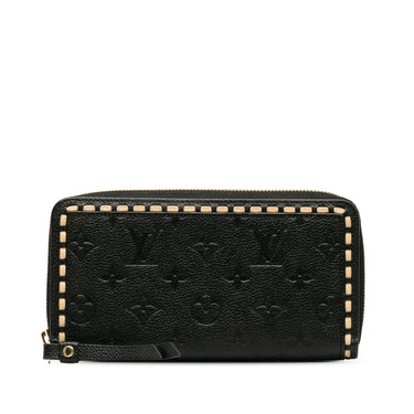 Black Louis Vuitton Monogram Empreinte Zippy Wallet - Designer Revival