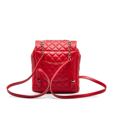 Red Chanel Large Urban Spirit Backpack - Designer Revival