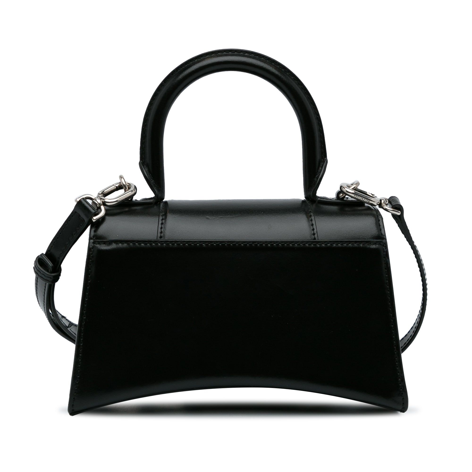 Black Balenciaga XS Hourglass Graffiti Top Handle Bag Satchel - Designer Revival