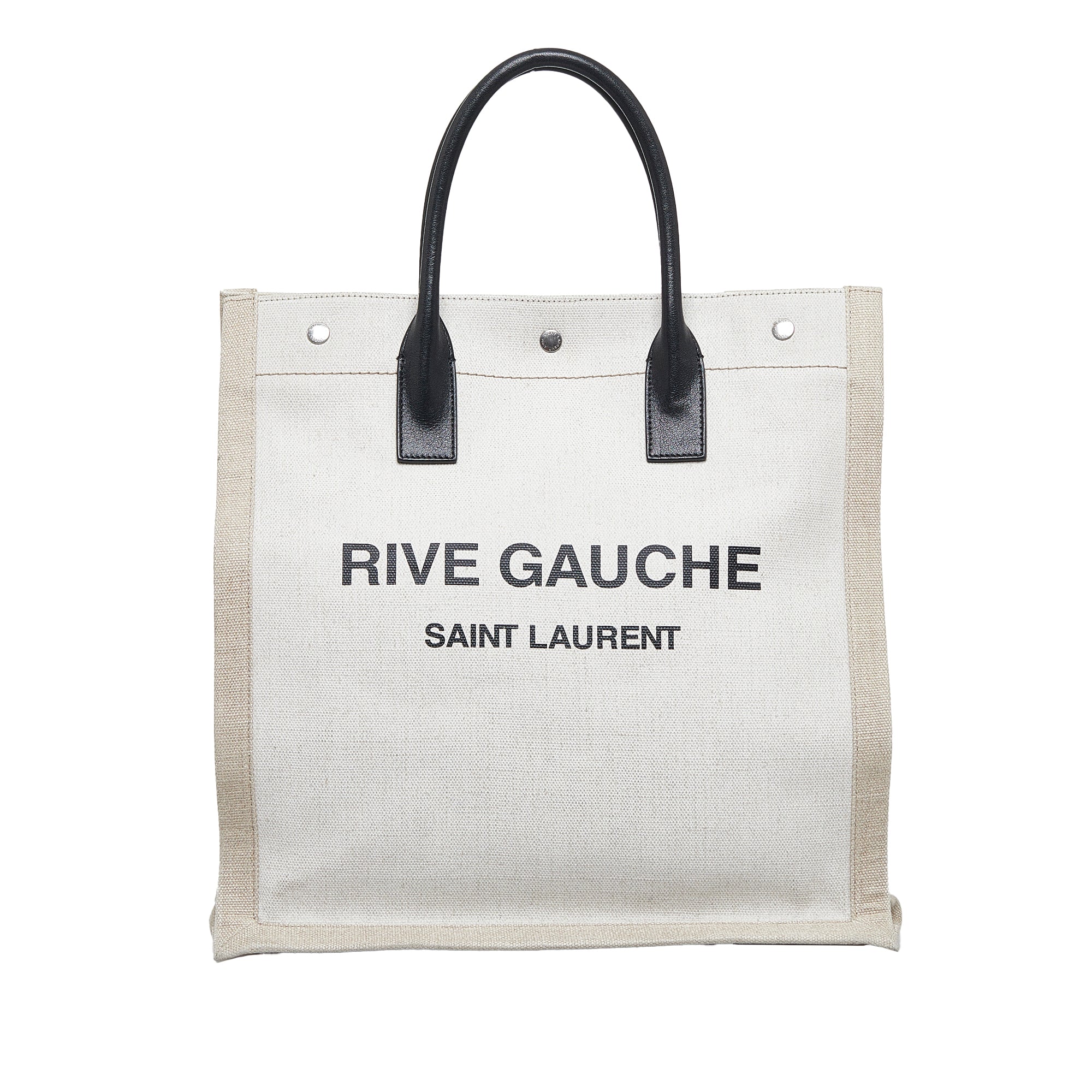 White Saint Laurent Rive Gauche Noe Tote