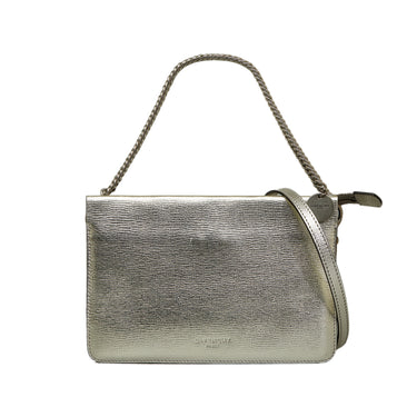 Silver Givenchy Leather Cross3 Satchel - Designer Revival