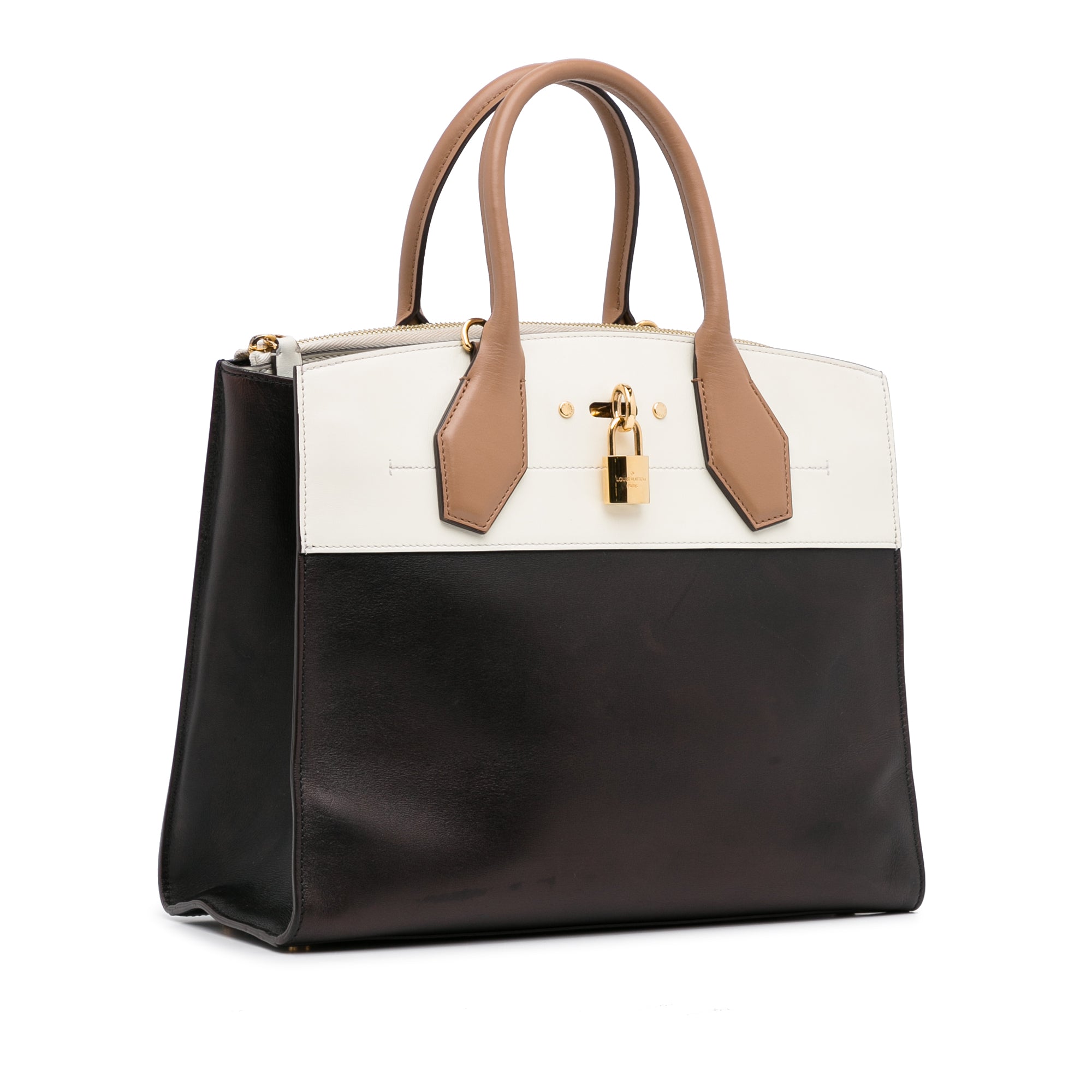Louis Vuitton City Steamer MM Top Handle Bag Leather
