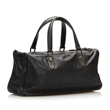 Black Chanel Chocolate Bar Leather Handbag - Designer Revival
