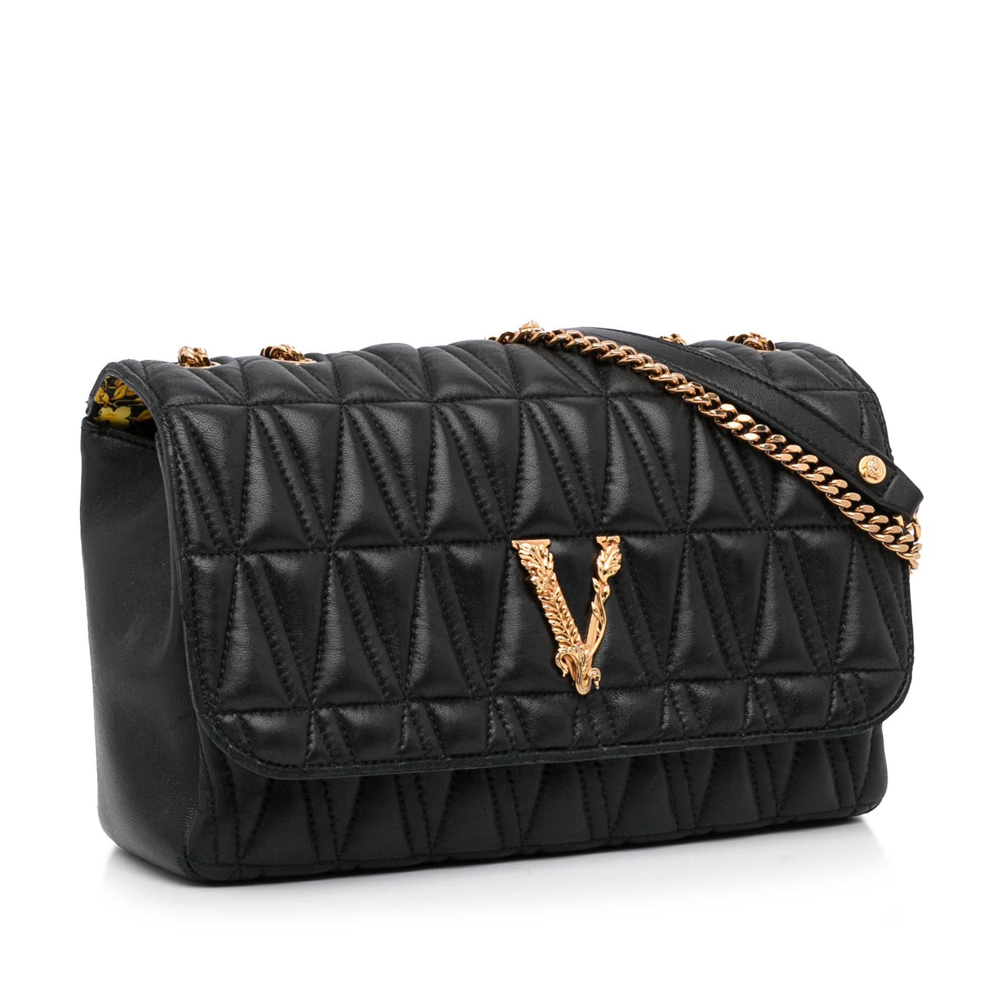 Versace Virtus Leather Shoulder Bag on SALE