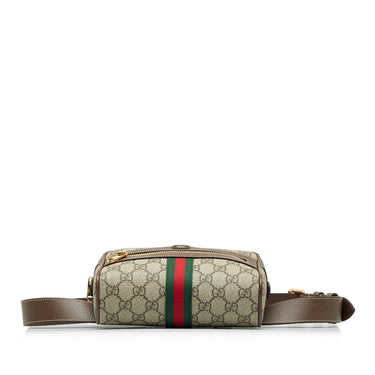 Brown Gucci GG Supreme Ophidia Belt Bag