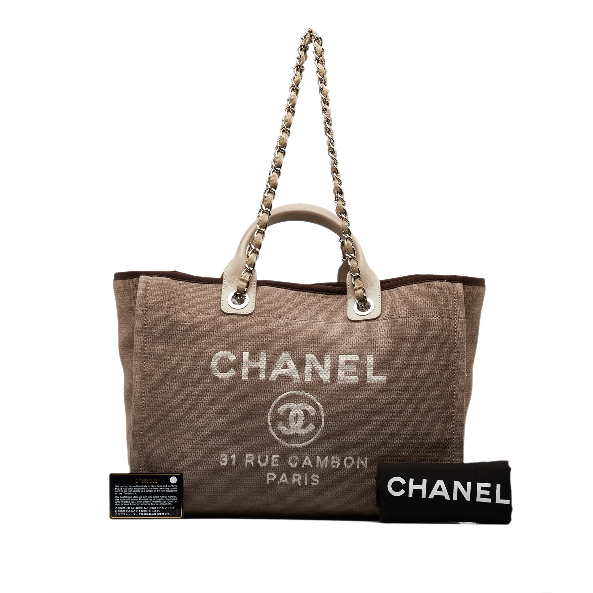 Brown Chanel Large Deauville Shopping Tote Satchel