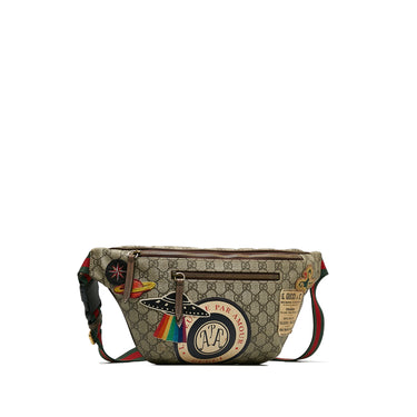Brown Gucci GG Supreme Courrier Belt Bag - Designer Revival