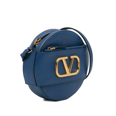 Blue Valentino VLogo Round Crossbody Bag - Designer Revival