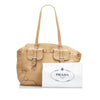 Tan Prada Vitello Daino Tote