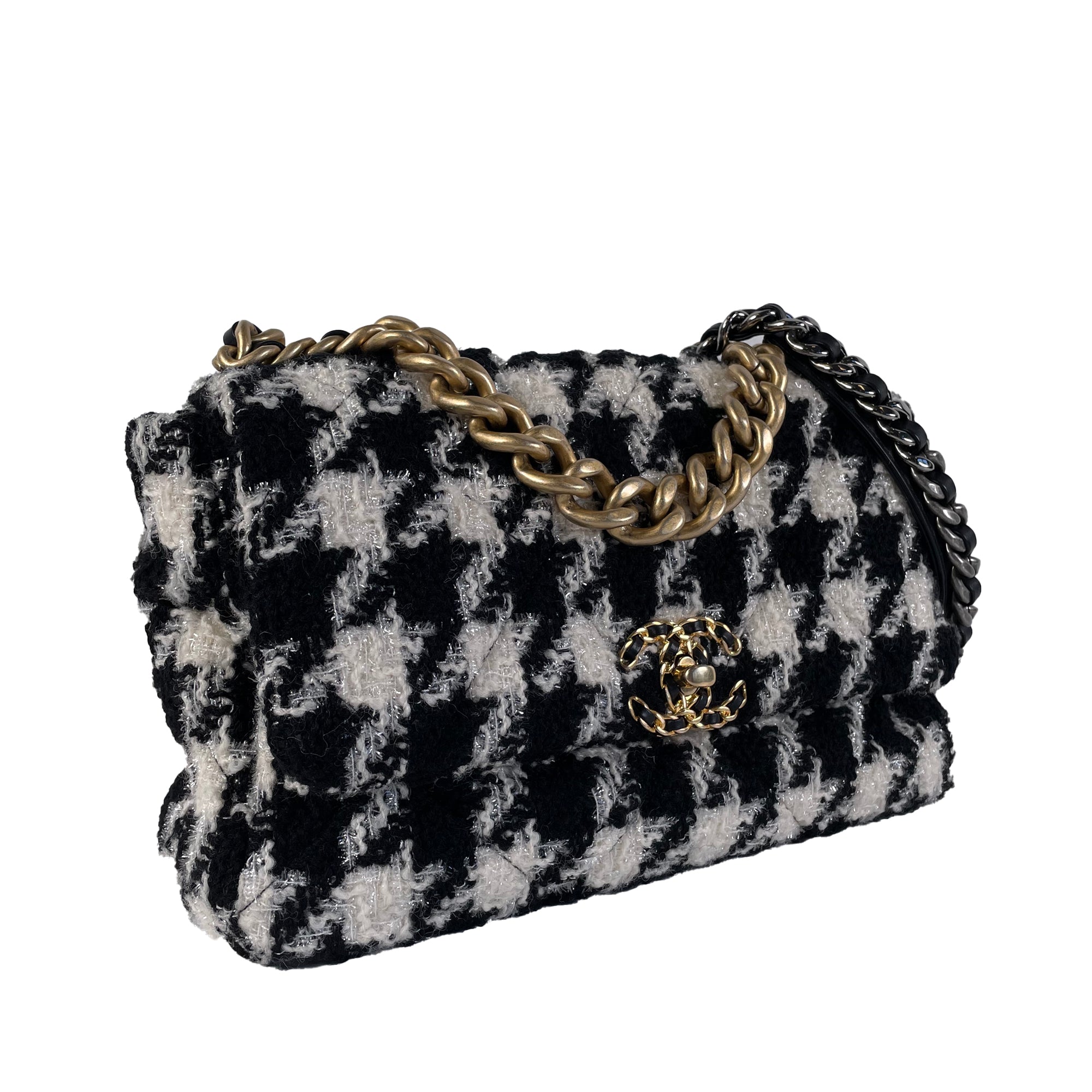 Black Chanel Medium Tweed 19 Flap Bag – Designer Revival