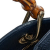 Blue Gucci Bamboo Shopper Handbag