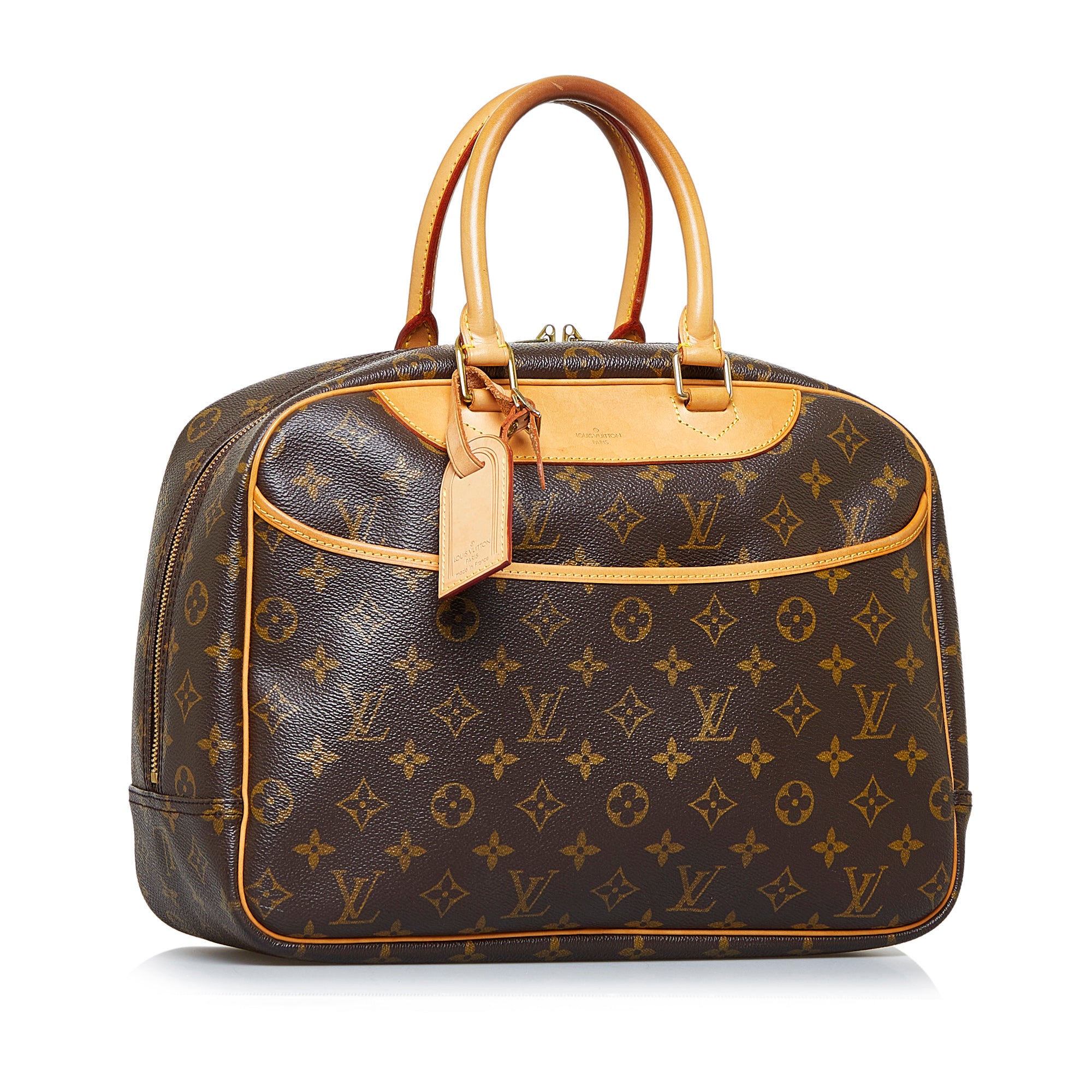 Louis Vuitton Handbag Deauville Brown Monogram M47270 Bowling Vanity Canvas  Nume Leather **1917 LOUIS VUITTON Boston Tote