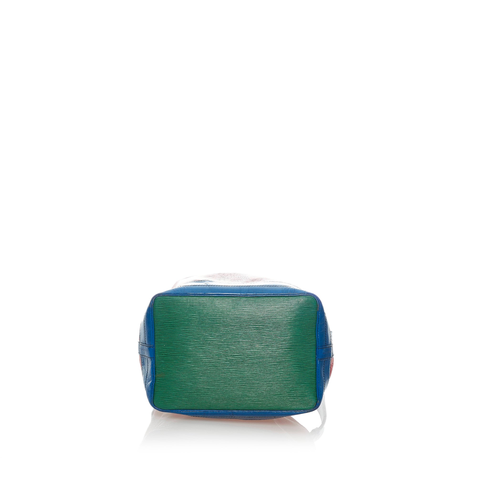 Louis Vuitton Blue Noe Epi PM Leather Bucket Bag - Ruby Lane