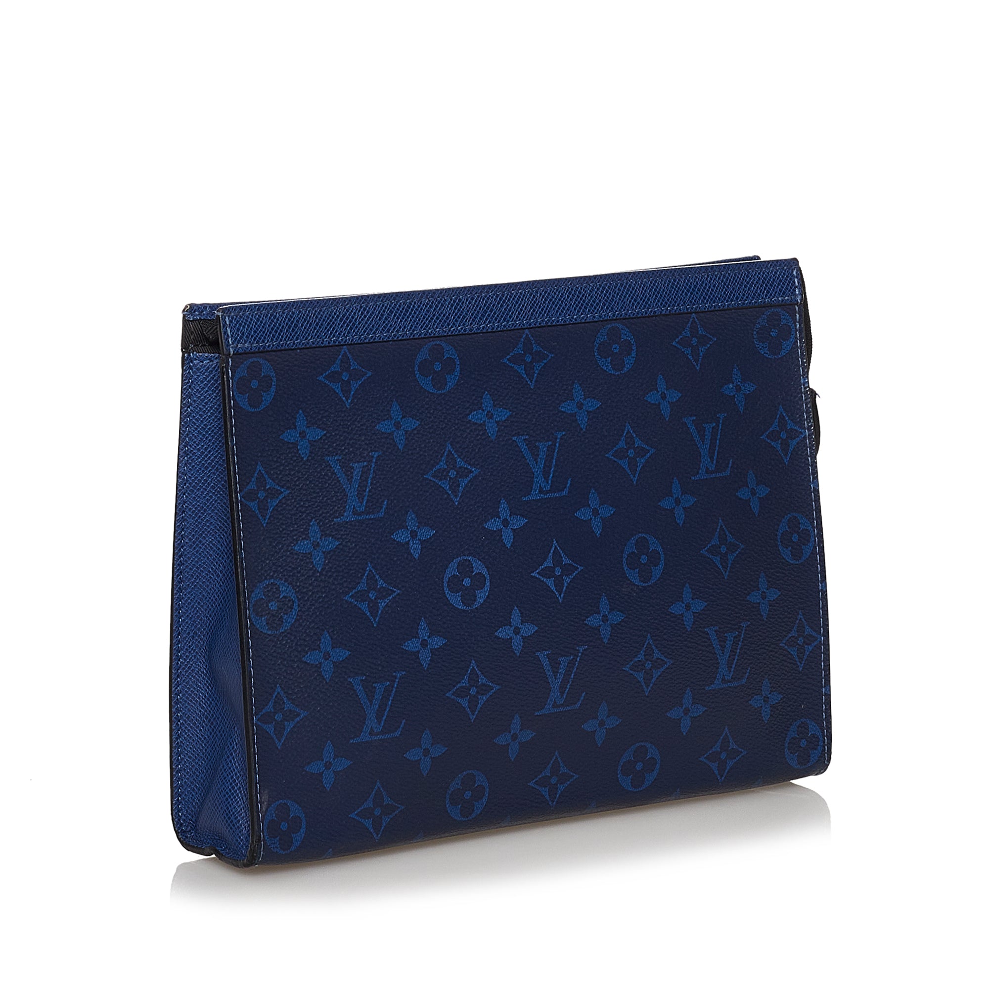 Authenticated Louis Vuitton Monogram Nigo Voyage Blue Denim Fabric