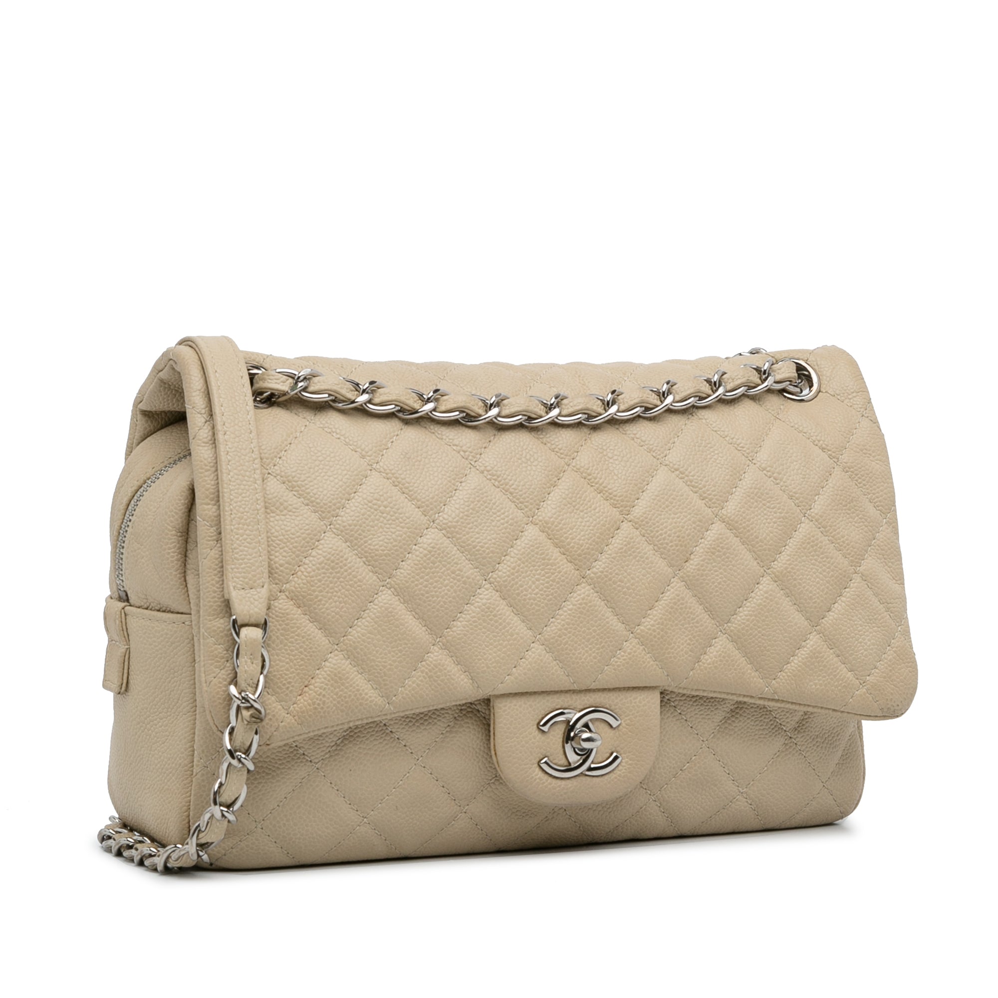Brown Chanel Jumbo Quilted Caviar Easy Flap Bag – Designer Revival