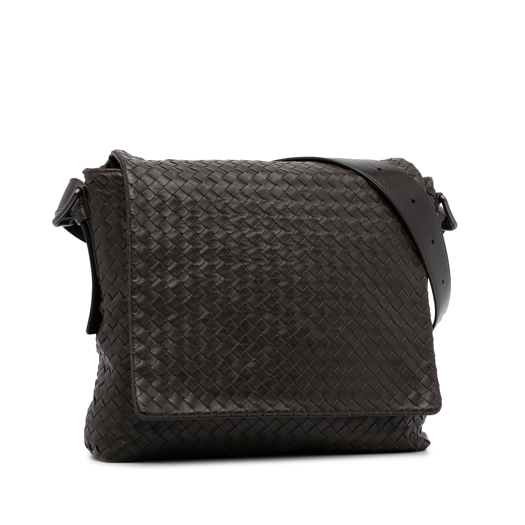 BOTTEGA VENETA Intrecciato leather messenger bag