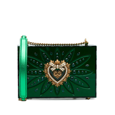Green Dolce&Gabbana Plexiglass Devotion Crossbody Bag - Designer Revival