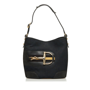 Black Gucci GG Canvas Hasler Shoulder Bag