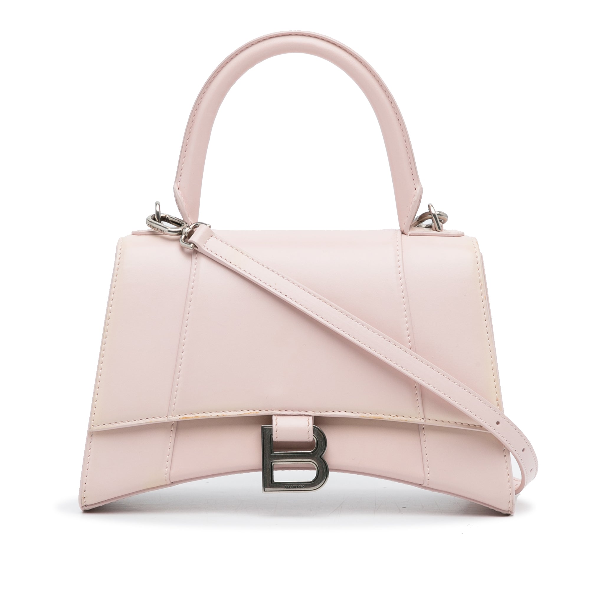 Pink Balenciaga Hourglass S Satchel - Designer Revival