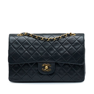 Black Chanel Classic Medium Lambskin Double Flap Bag