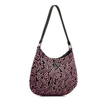Pink Prada Maglia Jacquard Cleo Bag - Designer Revival