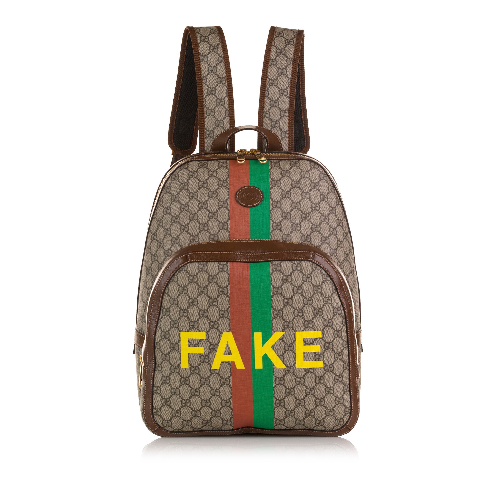 Station håndvask Byen Brown Gucci Medium GG Supreme Fake/Not Backpack | Designer Revival