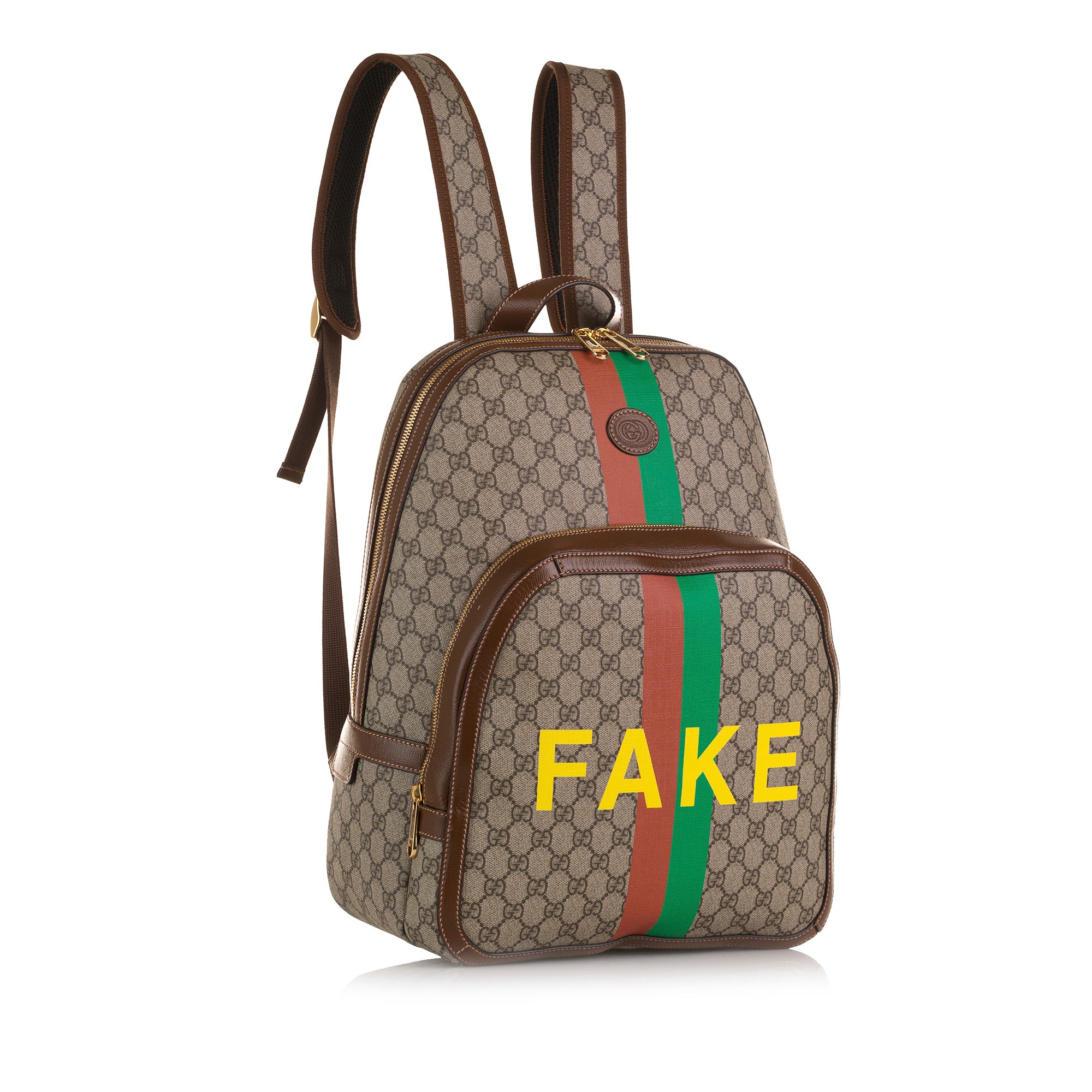 Gucci Fake Not GG Supreme Backpack - Brown Backpacks, Handbags - GUC1343979