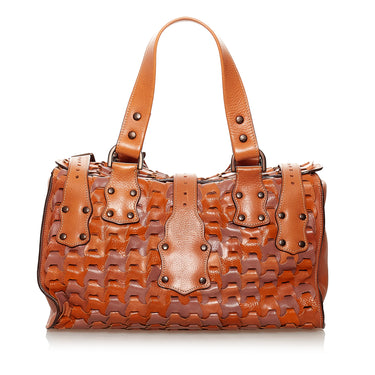 Brown Mulberry Roxanne Leather Tote Bag - Designer Revival