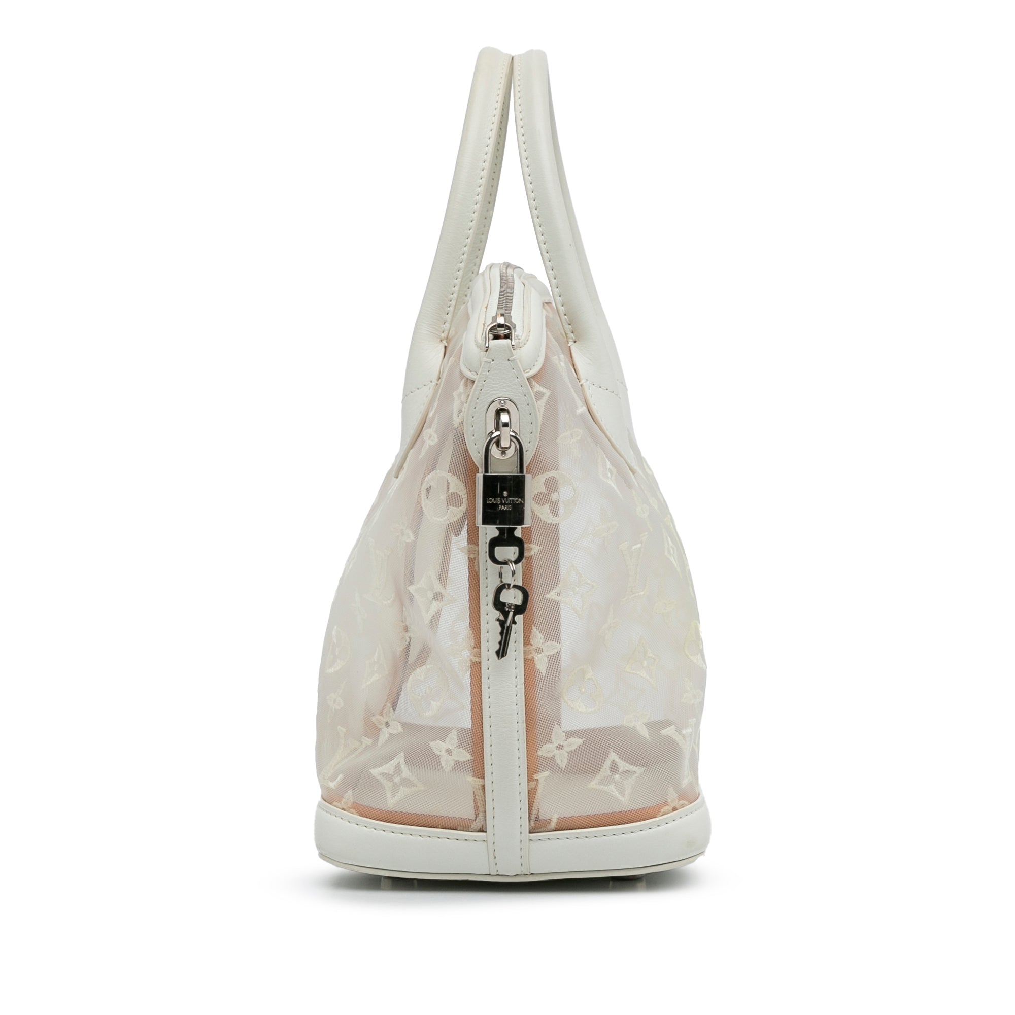 White Louis Vuitton Monogram Transparence Lockit Handbag – Designer Revival