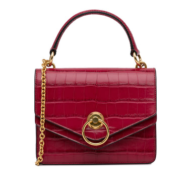 Red Mulberry Embossed Harlow Satchel