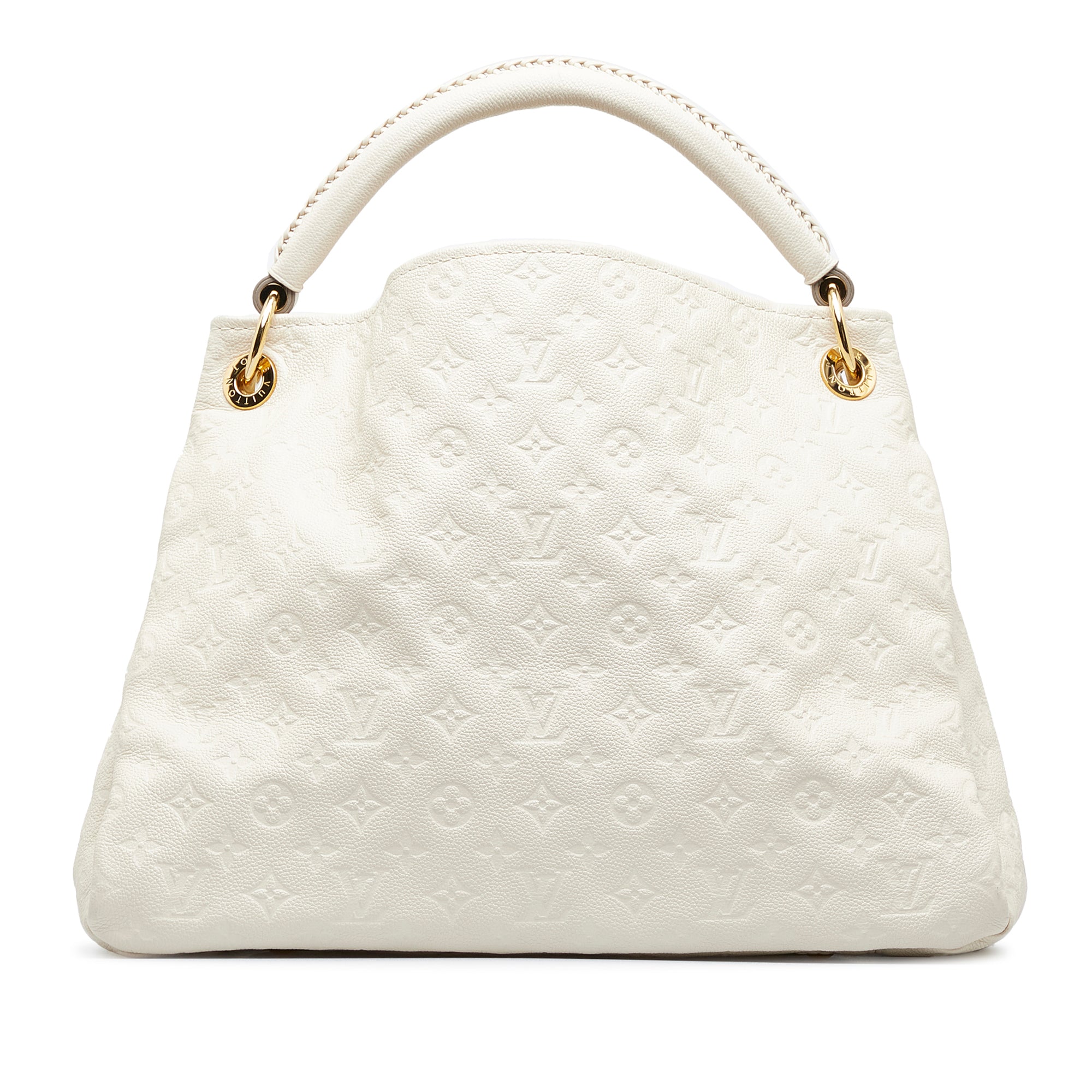 White Louis Vuitton Monogram Empreinte Artsy MM Hobo Bag